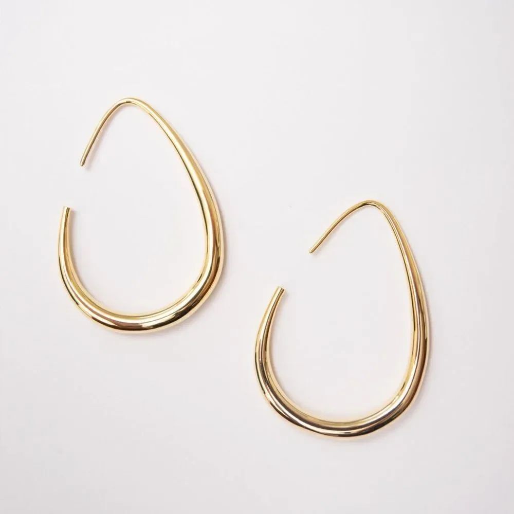 Minimalist threader hoop earrings S52